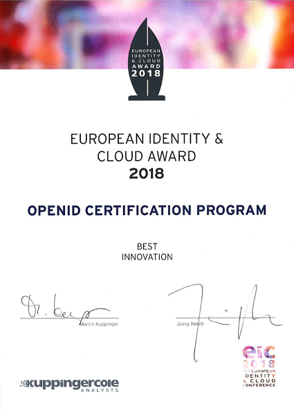 EIC 2018 Award Certificate