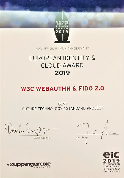EIC 2019 Award Certificate